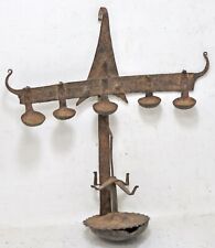 Antique Iron Wall Décor Diya Light Lamp Original Old Hand Crafted for sale  Shipping to South Africa