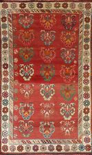 Vintage Red/ Ivory Floral Gabbeh Rug 4'x8' Wool Hand-knotted Tribal Area Carpet for sale  Shipping to South Africa