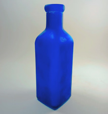 Botella decorativa azul satinado esmerilado. 6,5" de alto. segunda mano  Embacar hacia Argentina