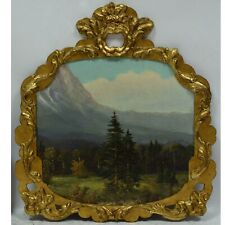 Stary obraz olejny górski krajobraz 51x48cm na sprzedaż  PL