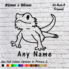 Reptile Stickers, Bearded Dragon, Personalised Name, Vivarium Sticker, Fish Tank for sale  SOUTHAMPTON