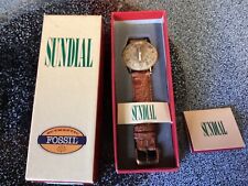 Relógio de sol Fossil SD-7620 caixa original pulseira de couro camelo texturizado novo em folha comprar usado  Enviando para Brazil