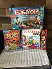 ZINGO, Monopoly Disney PIXAR Edition, Jr Scrabble LOT3 for sale  Shipping to South Africa
