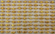 Usado, 50 peças de anéis femininos de liga de moda estilo misto de joias de ouro P lote por atacado AH743 comprar usado  Enviando para Brazil