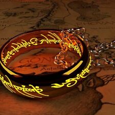Men Gold Lord of the Rings The One Ring Lotr Stainless Steel Necklace Size 6-12 for sale  Shipping to South Africa