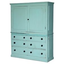 Used, ANTIQUE VICTORIAN CIRCA 1860 PINE HOUSEKEEPERS CUPBOARD LINEN ORIGINAL PAINT for sale  Shipping to South Africa