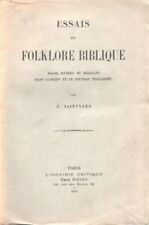 Essais folklore biblique d'occasion  Sisteron