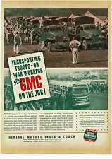 1942 GMC Truck Coach WW2 Deuce and a Half,  2 1/2 Ton Truck Vintage Print Ad , used for sale  Columbia