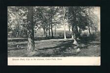 Redondas parque cedro junto a la orilla terrenos de picnic, mesas Cedar Falls Iowa IA c1906 UDB segunda mano  Embacar hacia Argentina