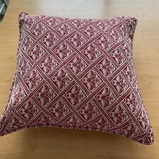 Used, Scatter Cushion Sofa Bed Chair Red Cream 15” X 15” Square Patterned  for sale  Shipping to South Africa