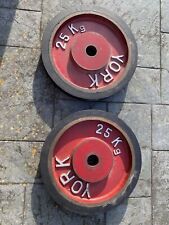vintage york olympic bumper plate Set Strongman Rare To Find condition rogue, used for sale  Metairie