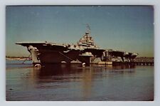 USS Bunker Hill, Ship, Transportation, Antique Vintage Souvenir Postcard for sale  Shipping to South Africa
