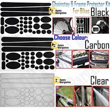 Bicycle Decal Stickers Chainstay & Frame Protector Kit Mountain Bike Cycle Road for sale  LONDON