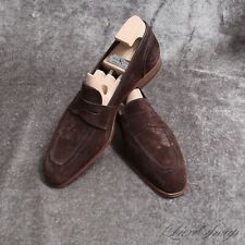#1 MENSWEAR Gaziano & Girling England Capri Espresso Suede Loafers + TREES 11 E, used for sale  Shipping to South Africa