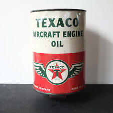 Vintage Texaco aircraft engine oil can,metal, full for sale  Shipping to Canada