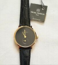 MIchel Herbelin FRENCHMADE Ladies Watch Swiss Movement gold plated black face for sale  Shipping to South Africa