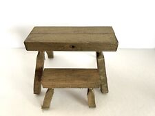 Vintage Rustic Rough Sawn Wooden Table With Matching Bench Dollhouse Miniature for sale  Shipping to South Africa
