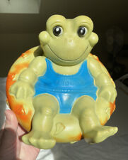 Vintage FROGGY 8” Frog on Inner-tube Pool Float Toy, Unbranded, 1970s / 1980s? for sale  Shipping to South Africa