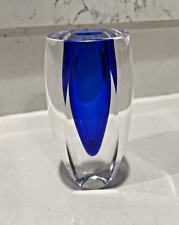 Usado, Jarrón de Cristal Estilo Murano Azul Sommerso MARSHALL FIELDs Vintage al por menor 150,00 segunda mano  Embacar hacia Argentina