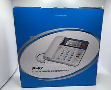 Usado, Home Telefone Fixo w / identificador de chamadas, HePesTer P-47 botões grandes SOS Speed Dial comprar usado  Enviando para Brazil
