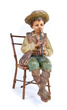 Figura antigua de terracota músico sentado niño Johann Maresch segunda mano  Embacar hacia Argentina