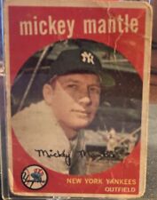 1959 Topps Mickey Mantle #10 Salón de la fama Yankees de Nueva York - relleno de baja calidad, usado segunda mano  Embacar hacia Argentina