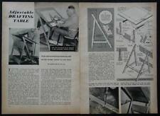 Tablero de dibujo 1948 cómo construir planos ajustables, usado segunda mano  Embacar hacia Mexico
