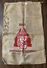 Bolsa/saco de café arpillera Bali Kintamani ícono dios indonesio decoración artesanías arte, usado segunda mano  Embacar hacia Argentina