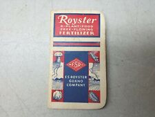 1956-1957 FS Royster Guano Company fertilizante agrícola de colección cuaderno de notas  segunda mano  Embacar hacia Argentina