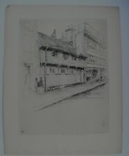 George  Plowman Listed Artist Etching, Paul Revere Home, Boston, used for sale  Shipping to South Africa