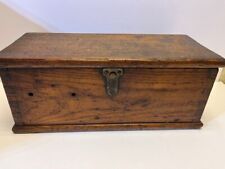 Antique or vintage oak flat  top  box. Dovetailed for sale  Shipping to South Africa