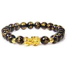 Bracelet perles obsidienne d'occasion  Bordeaux-