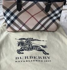 Bolsa tote Burberry Supernova xadrez revestida de lona e couro Nickie #H72417-3 comprar usado  Enviando para Brazil