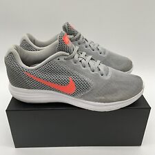 Zapatos para correr Nike Revolution 3 talla 8 para mujer gris lobo hiper naranja 819303-002 segunda mano  Embacar hacia Argentina