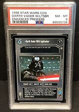 Used, 1998 Darth Vader with Lightsaber Enhanced Premiere Star Wars CCG Graded PSA 8 for sale  Nashwauk