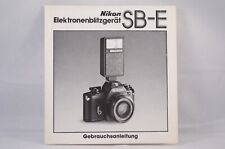 Instructions for Use German Flash NIKON SB-E Flash Operating Instructions - German for sale  Shipping to South Africa