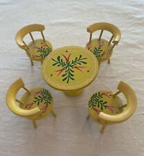 Dollhouse Miniature Vtg Fomerz Japan Handpaint Dining table & 4 Chairs , used for sale  Shipping to South Africa