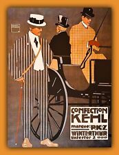 Usado, Anúncio de loja de roupas masculinas, impressão artística de pôster de 1908, arte Ludwig Hohlwein comprar usado  Enviando para Brazil