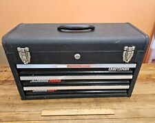 Vintage CRAFTSMAN Tool Box Mechanics Machinist Steel Chest  3 Drawer & Top ☆USA, used for sale  Shipping to South Africa