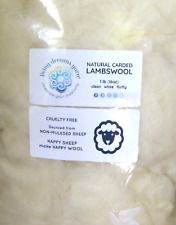 Carded lambs wool for sale  Shipping to Ireland