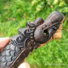 antique dragon SWORD keris kris handle bali barong dragon old wood carved  for sale  Shipping to Canada