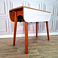 Retro Vintage Mid-Century Modern Formica Drop Leaf Wooden Dining Kitchen Table  for sale  Shipping to South Africa