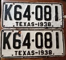 Texas 1938 license for sale  Lueders