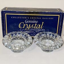Vintage Genuine Crystal Taper Candle Holder Pair for sale  Shipping to South Africa