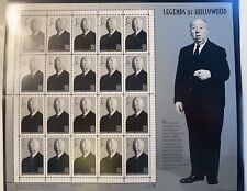 Leyendas de Hollywood: panel de 20 estampillas de Alfred Hitchcock de Estados Unidos, usado segunda mano  Embacar hacia Argentina