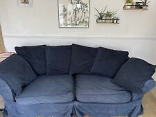 Seater sofa navy for sale  RUTHIN