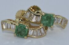 Emerald diamond earrings for sale  LONDON