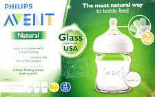 Used, Philips Avent Natural Glass Baby Bottles 4oz 3pk No. 1  U.S. Brand  New Open Box for sale  Shipping to South Africa