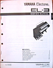 Yamaha EL-3 Electone Organ Original Service Manual, Schematics, Parts List Book for sale  Shipping to South Africa