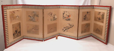 Antique Japanese Hand-Painted Wood Paper SCREEN Room Divider BIRDS 1920s #1 for sale  Shipping to South Africa